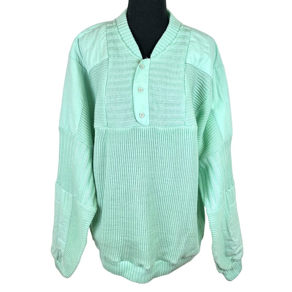 Vintage 80s Seafoam Green Pullover Sweater